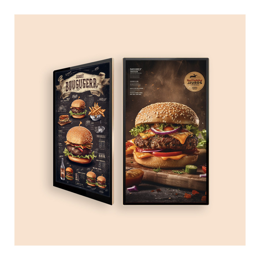 Ecran publicitaire mural multimédia Luminosité 350 nits  A9 32"