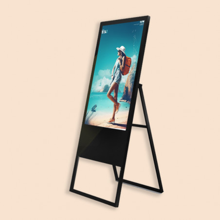 Ecran publicitaire chevalet multimédia 43" version tactile