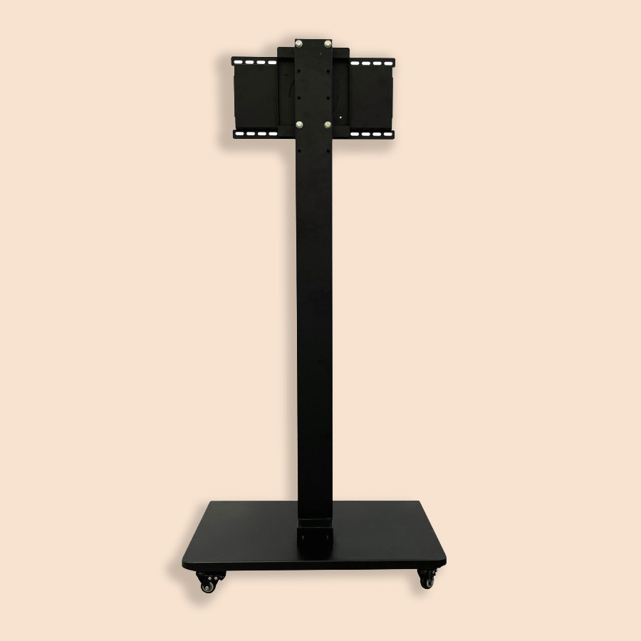 Pied mobile noir pour écran publicitaire de 32 à 65 pouces