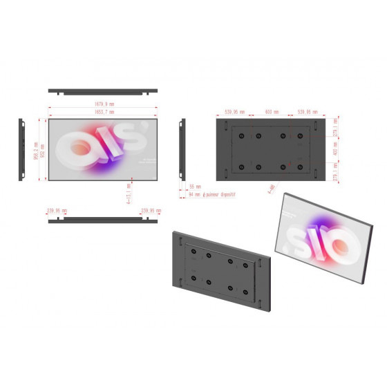 Écran Vitrine Pro 75" 2K | Haute Luminosité 4000 nits |Prix Imbattable