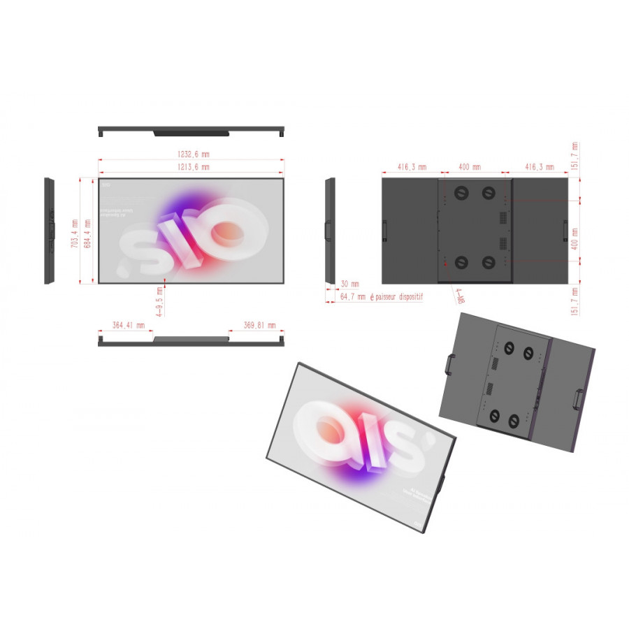 Écran Vitrine Pro 55" 2K | Haute Luminosité 4000 nits |Prix Imbattable