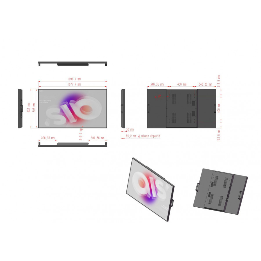 copy of copy of Ecran vitrine professionnel Multimédia Haute Luminosité 32"