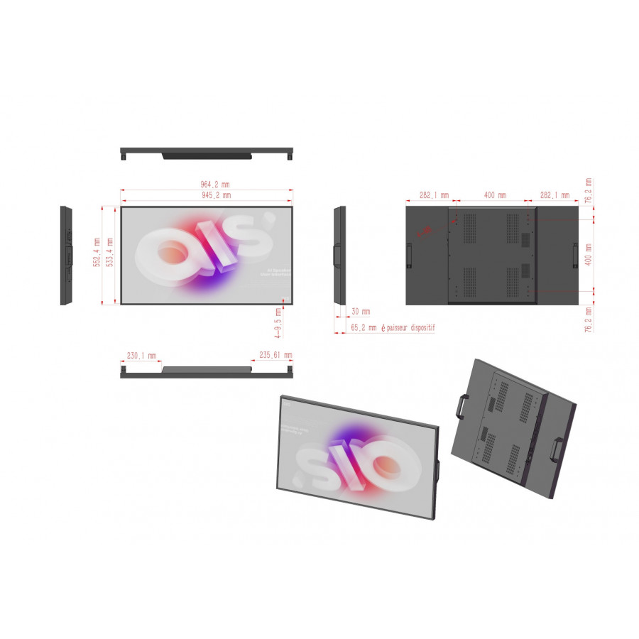 copy of Ecran vitrine professionnel Multimédia Haute Luminosité 32"