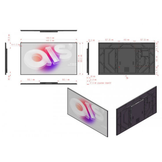 Écran Vitrine Pro 49" 2K HD - Haute Luminosité 2500 nits | Android