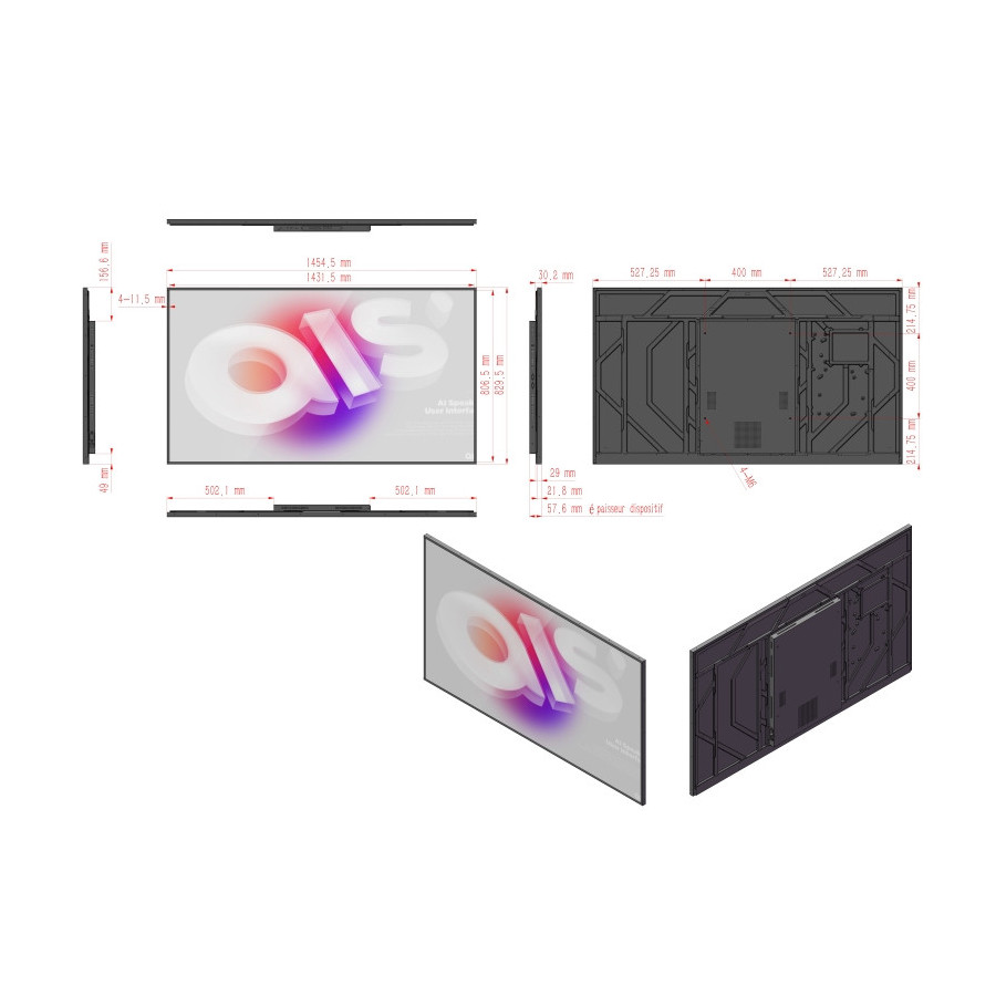 Écran Vitrine Pro 49" 2K HD - Haute Luminosité 2500 nits | Android