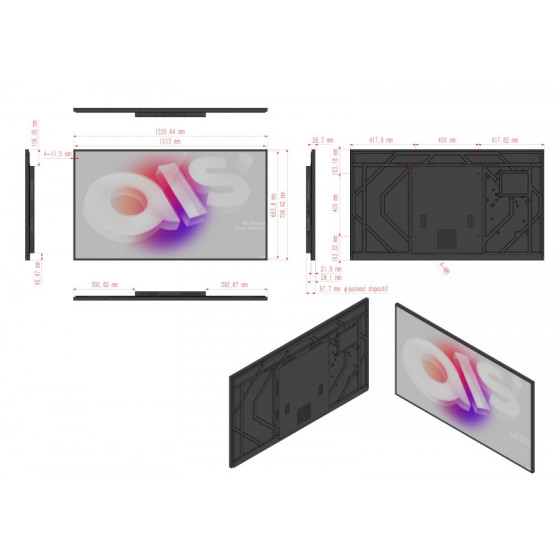 ADVUE BG55OD12: Ecran Professionnel Dynamique 55" 4K 1000 nits Android