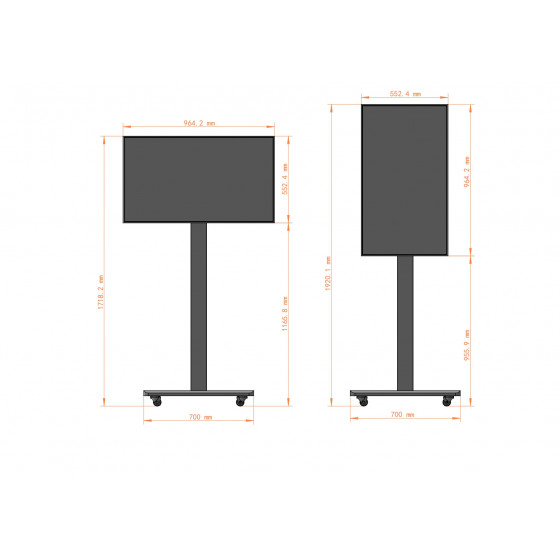 ADVUE BG43OD12: Ecran Professionnel Dynamique 43" 4K Haute Luminosité 1000 cd/m² ( nits ) - Android